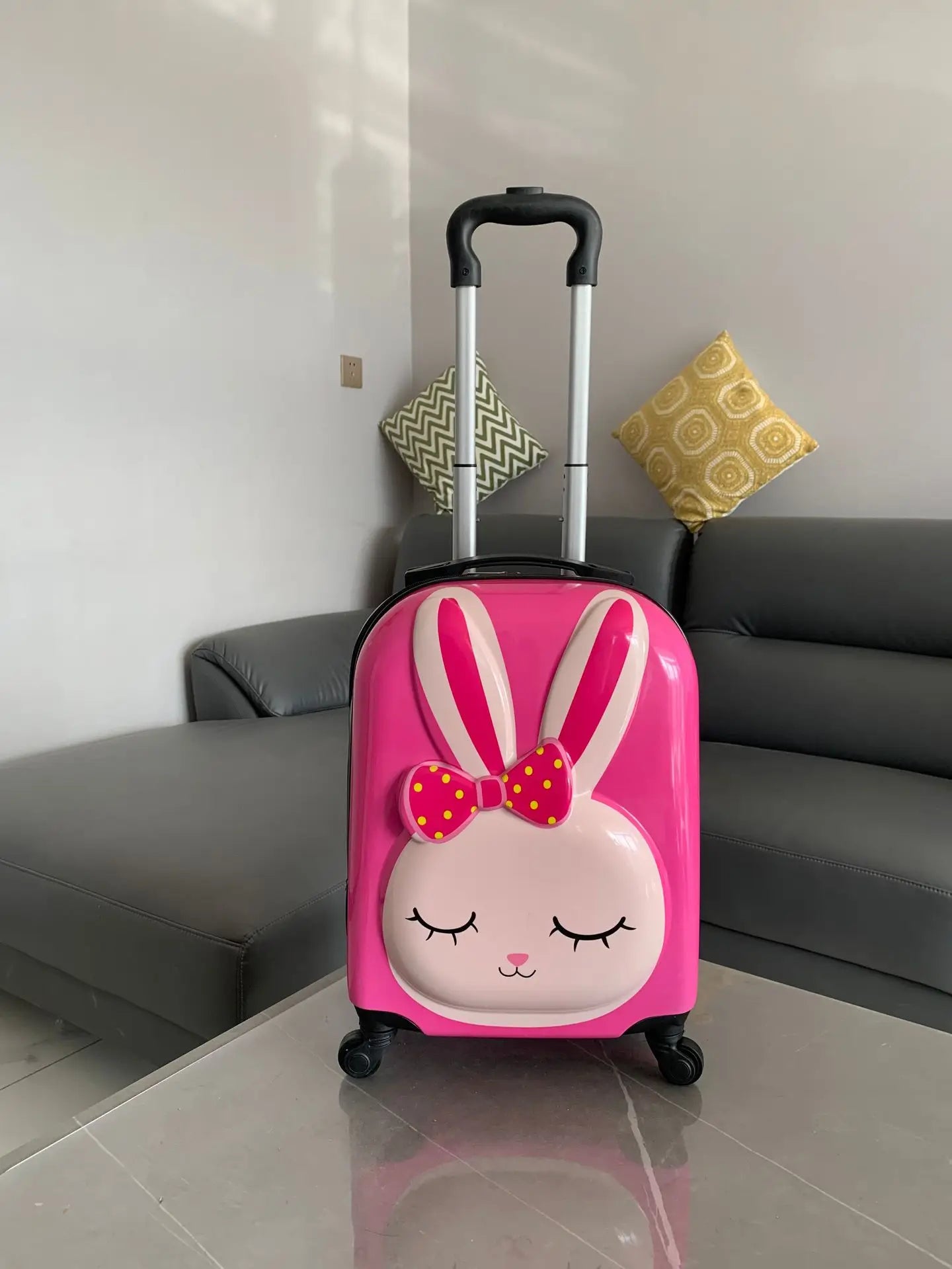 18 Inch ABS Spinner Cartoon Children's Trolley Case Wheel Suitcase Cute Animal 3D Three-dimensional Student Travel Luggage