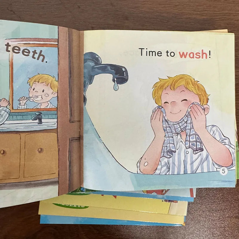 20PCS Kids English Enlightenment Picture Books Set Cognitive Habit Bilingual Storybooks for Toddlers Preschool Learning