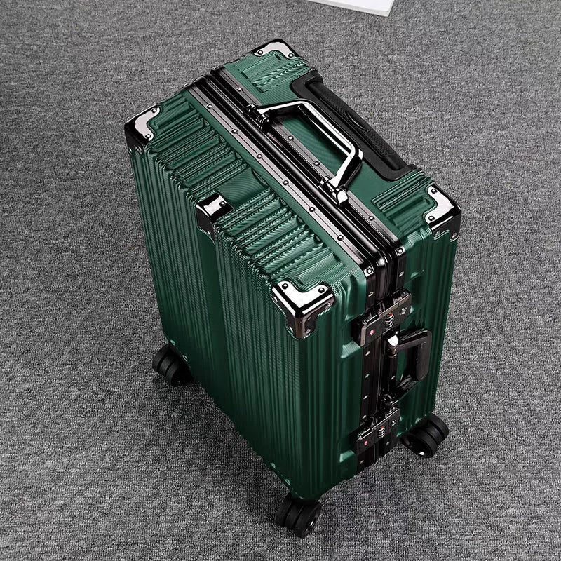 Suitcase Aluminum Frame New Luggage Men and Women Password trolley case Student Removable Wheel 20/28 inch Travel Suitcases