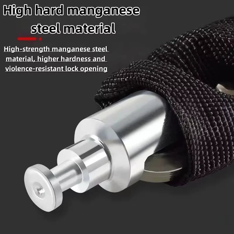 Heavy duty bicycle chain lock portable road mountain bike safety lock bicycle motorcycle scooter lock anti-rust bicycle lock