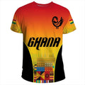Ghana Flag Graphic Tee Shirts Fashion Ghanaian National Emblem Print T-shirt For Men Daily Dashiki Gym Sportswear Tops Clothing