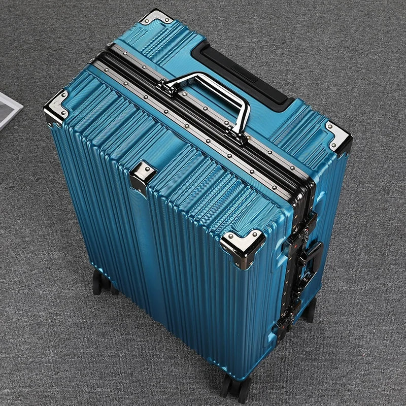 Suitcase Aluminum Frame New Luggage Men and Women Password trolley case Student Removable Wheel 20/28 inch Travel Suitcases