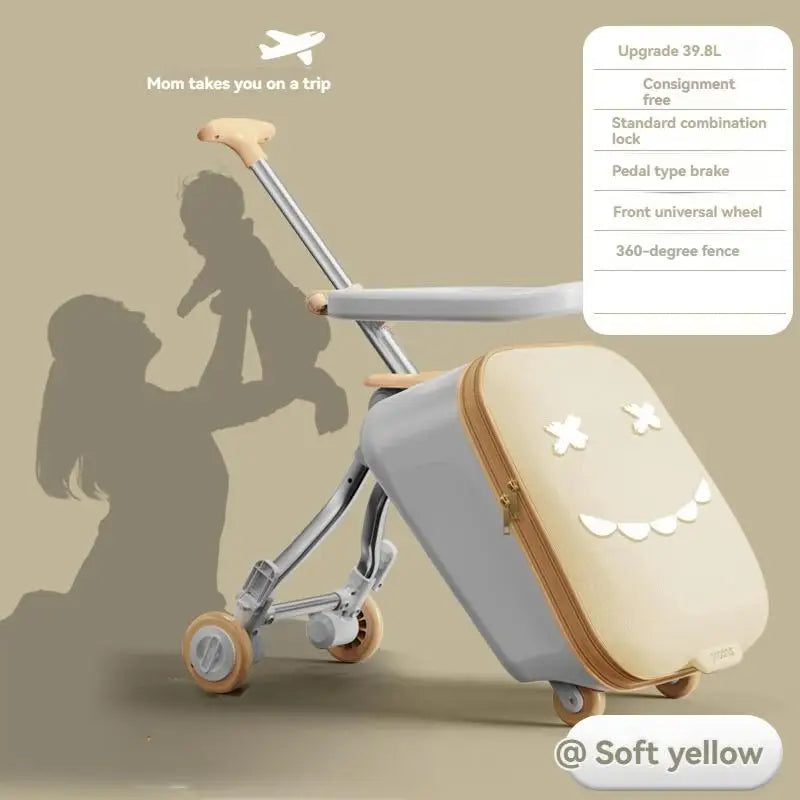 Cartoon Children's Trunk Baby Box Child Rideable Travel Bag 20 Inch Foldable Baby Car