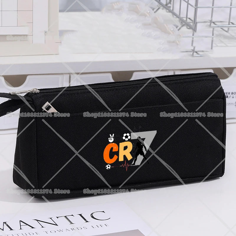 CR7 Pencil Cases Cartoon Football Star Ronaldos Large Pen Bags Fashion Boys Girls Pencil Bag School Stationery Supplies Gift New