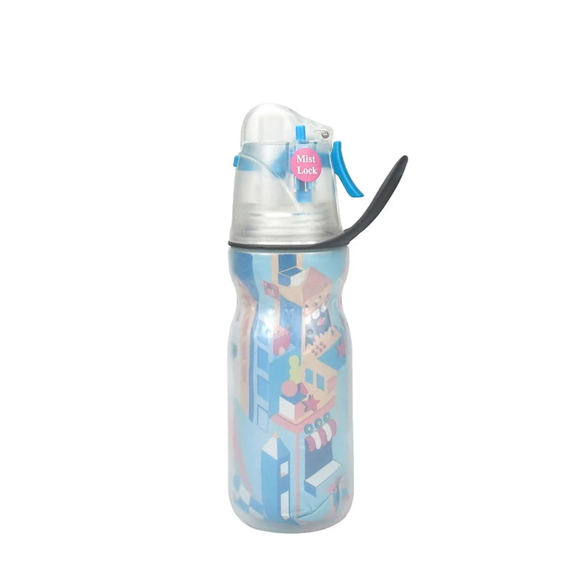 Cold Insulation Water Bottle, Bpa-free Sport Water Bottle, Great For Travel Outdoor Hiking, 16oz/20oz, Spray Cooling Cup Gifts