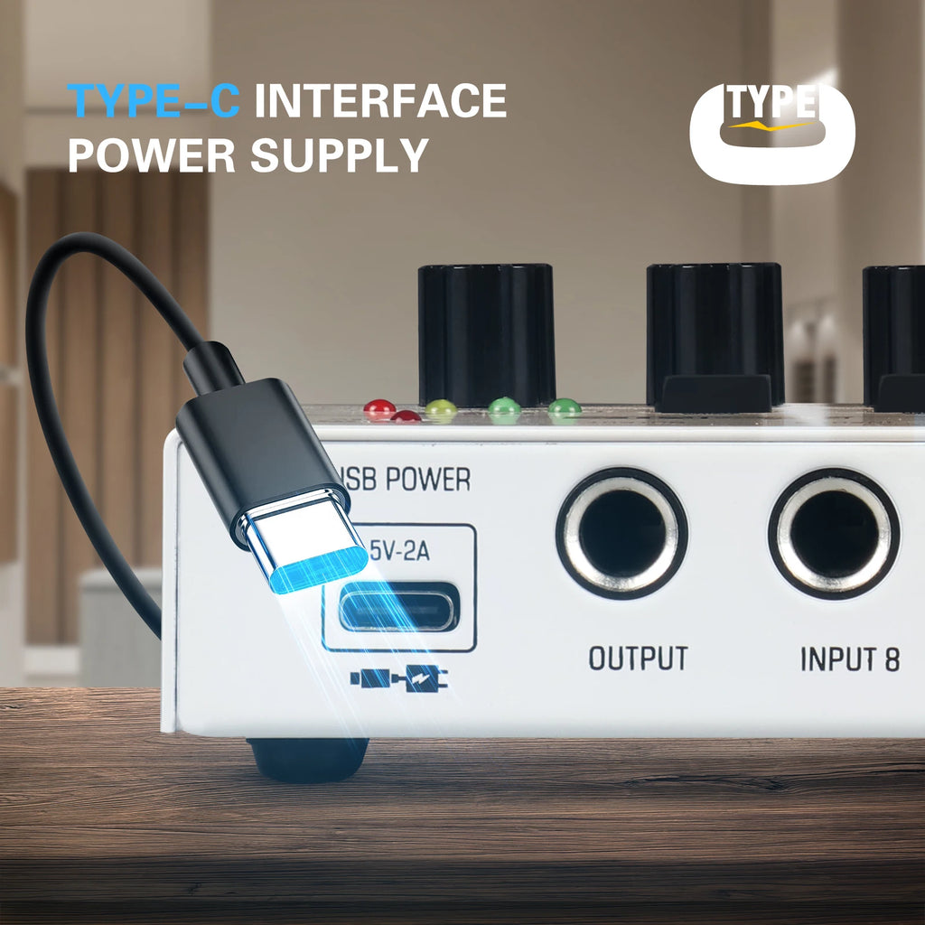 Audio Interface G-MARK MIX8 For the Guitarist Vocalist Podcaster Producer High Fidelity Studio Quality Recording