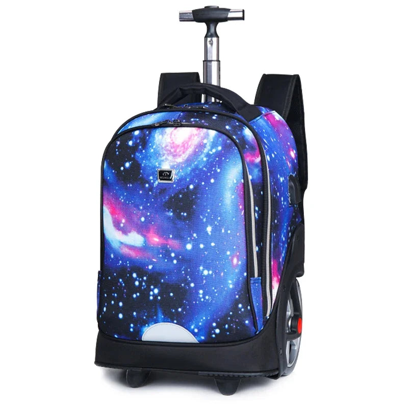 Trolley backpacks bags for teenagers School Wheeled backpack for girls USB Charging Port backpack On wheels luggage Rolling Bags