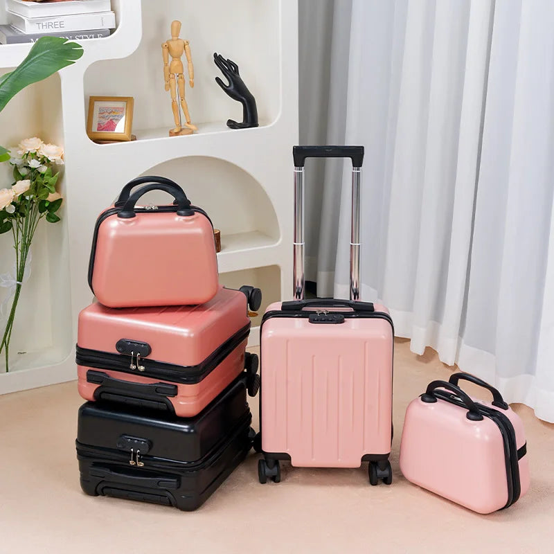 14-Inch Lightweight Mini Password Box Unisex Portable Luggage Set Carry-On Suitcase for Air Travel Check-In Bag 14 inch carrier