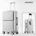 Front opening luggage compartment for men, 20 inch boarding case, travel suitcase for students, 24 inch large capacity, durable