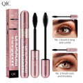 Dual-effect Waterproof Sweatproof 4D Mascara, Thick Lengthening Anti-smudge Dense Long-lasting Curling Eye Makeup