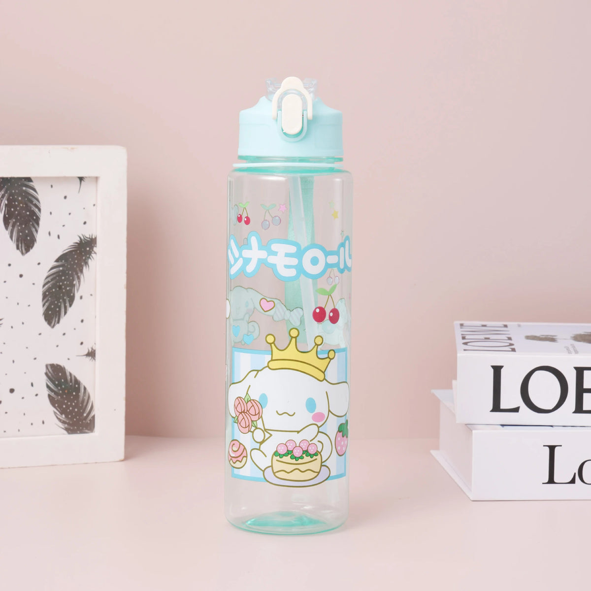 Pink Hello Kitty 800Ml Water Bottle Kuromi Melody Anime Design Large Capacity Pop-Up Straw Leakproof Outdoor Sport Gifts