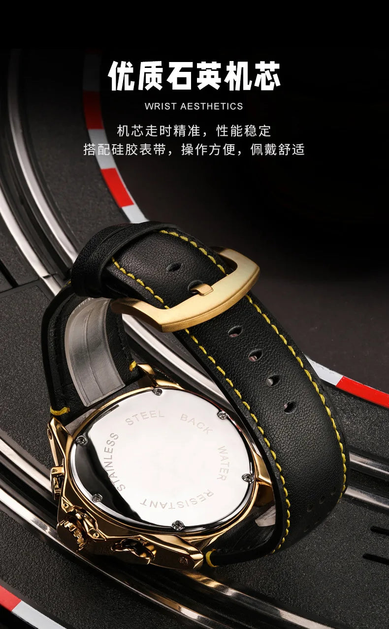 New Cool Triangle Watch Men Top Luxury Chronograph Watches Waterproof Quartz Wristwatches Gifts Relogio Masculino Drop Shipping