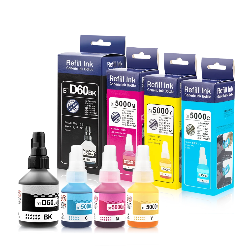 BT5009 BT5000 BT6000 Refill Dye Ink For Brother DCP-T220 T300 T310 T500W T420W T425W T426W T428W T510W T520W T700W Printers Ink