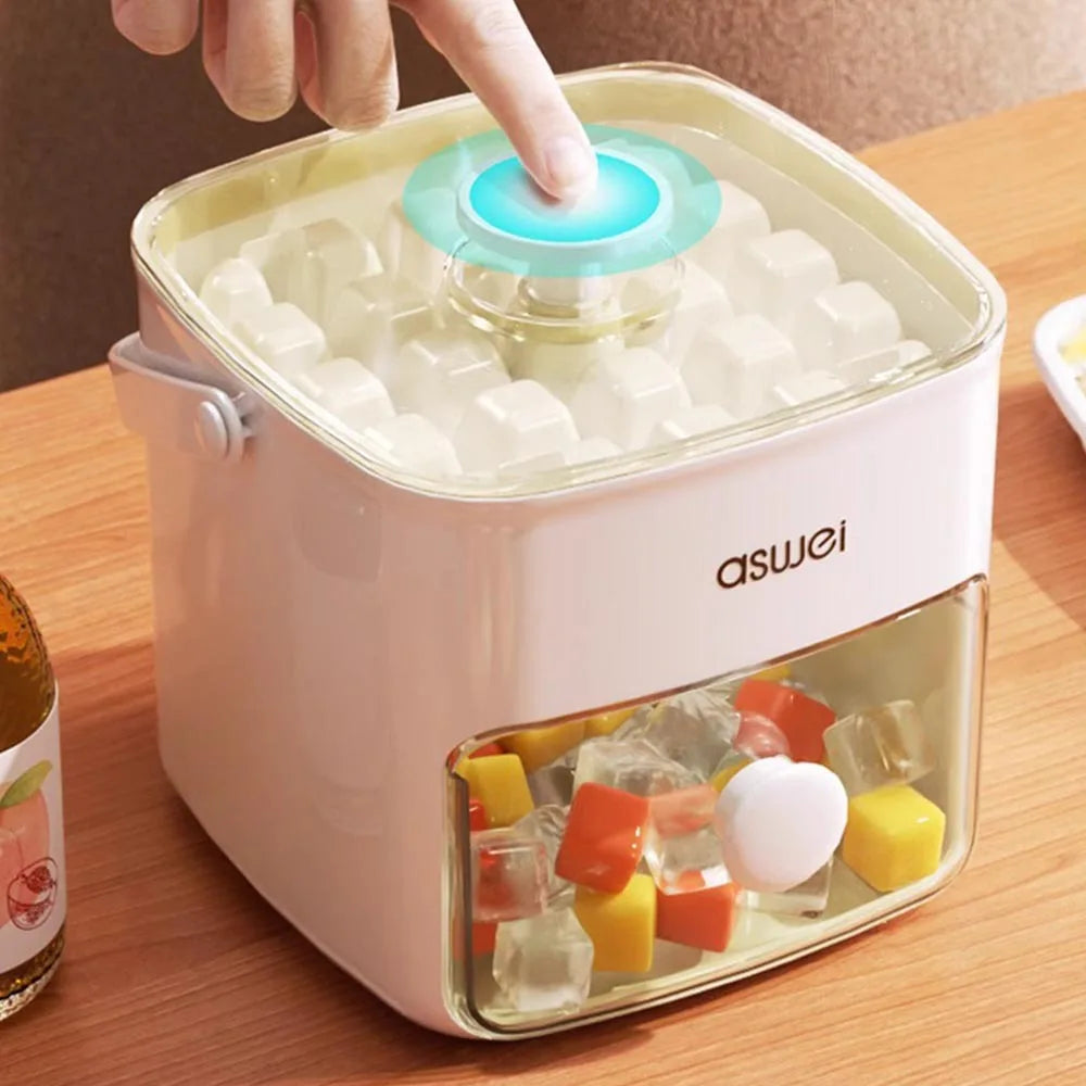 48 Gride Multifunctional Ice Cube Mold Large Capacity Ice Maker with One-touch To Release Easily Portable Ice Box