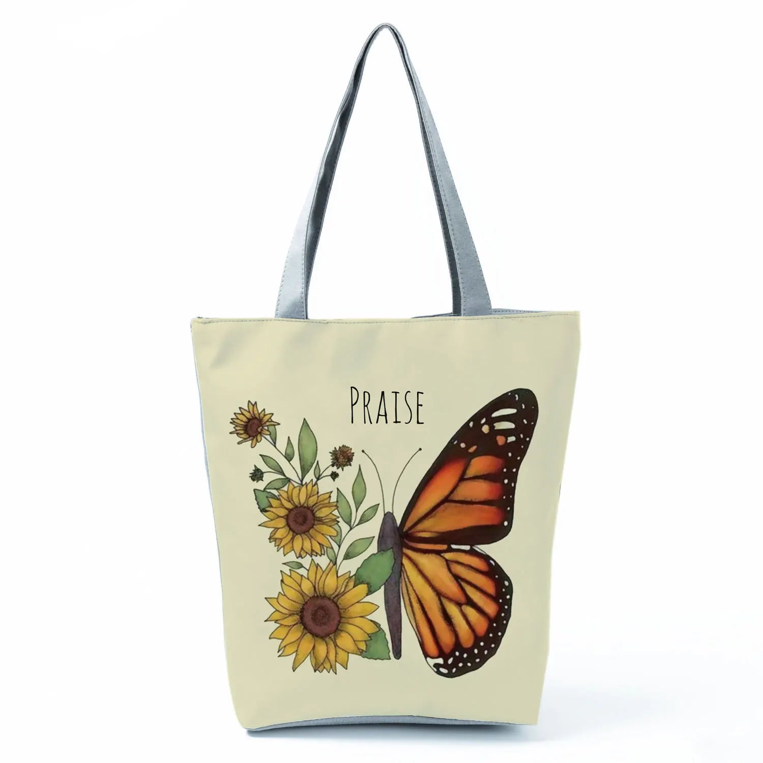 Women's Handbags Butterfly Elegant Print Harajuku Large Capacity Shopping Bag Beautiful Practical Tote Travel Beach Shoulder Bag