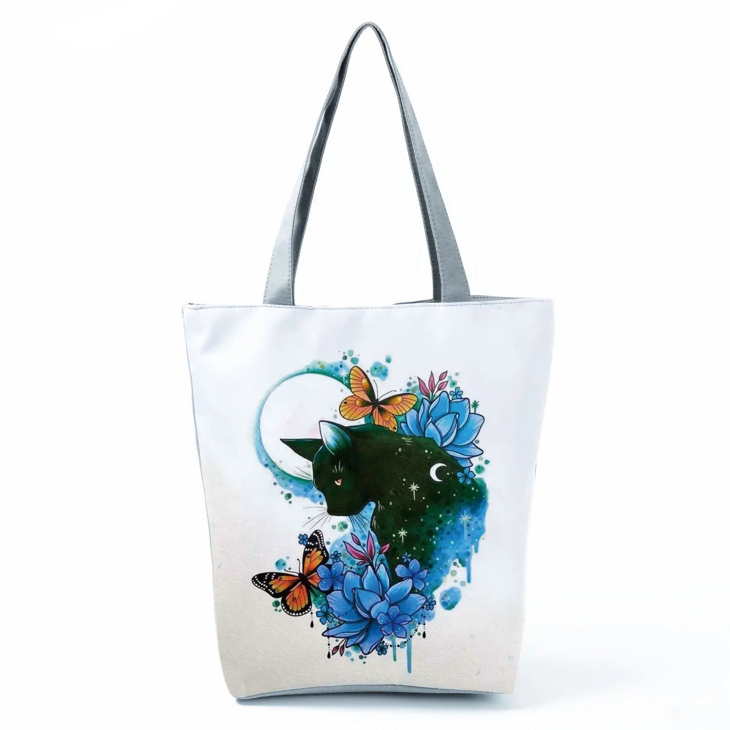 Women's Handbags Butterfly Elegant Print Harajuku Large Capacity Shopping Bag Beautiful Practical Tote Travel Beach Shoulder Bag