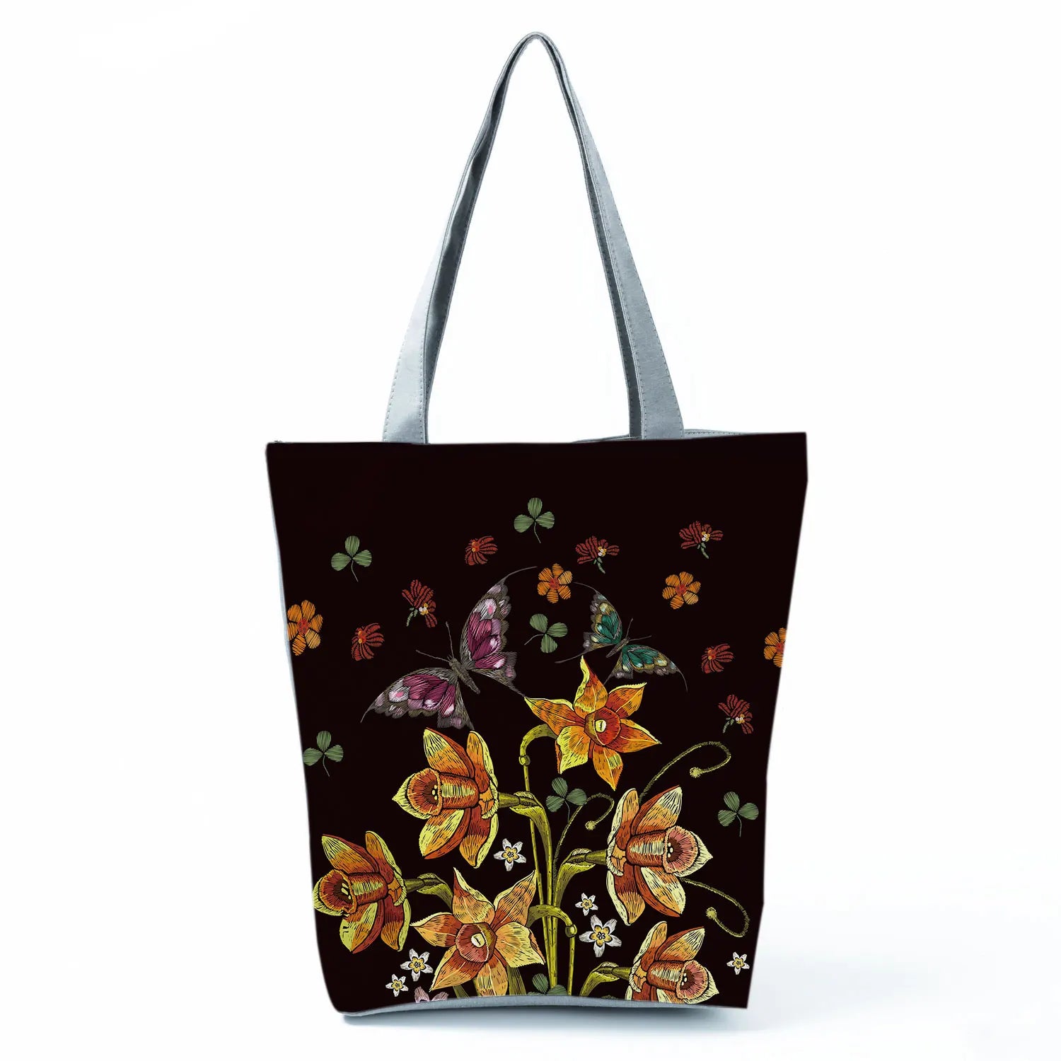 Women's Handbags Butterfly Elegant Print Harajuku Large Capacity Shopping Bag Beautiful Practical Tote Travel Beach Shoulder Bag