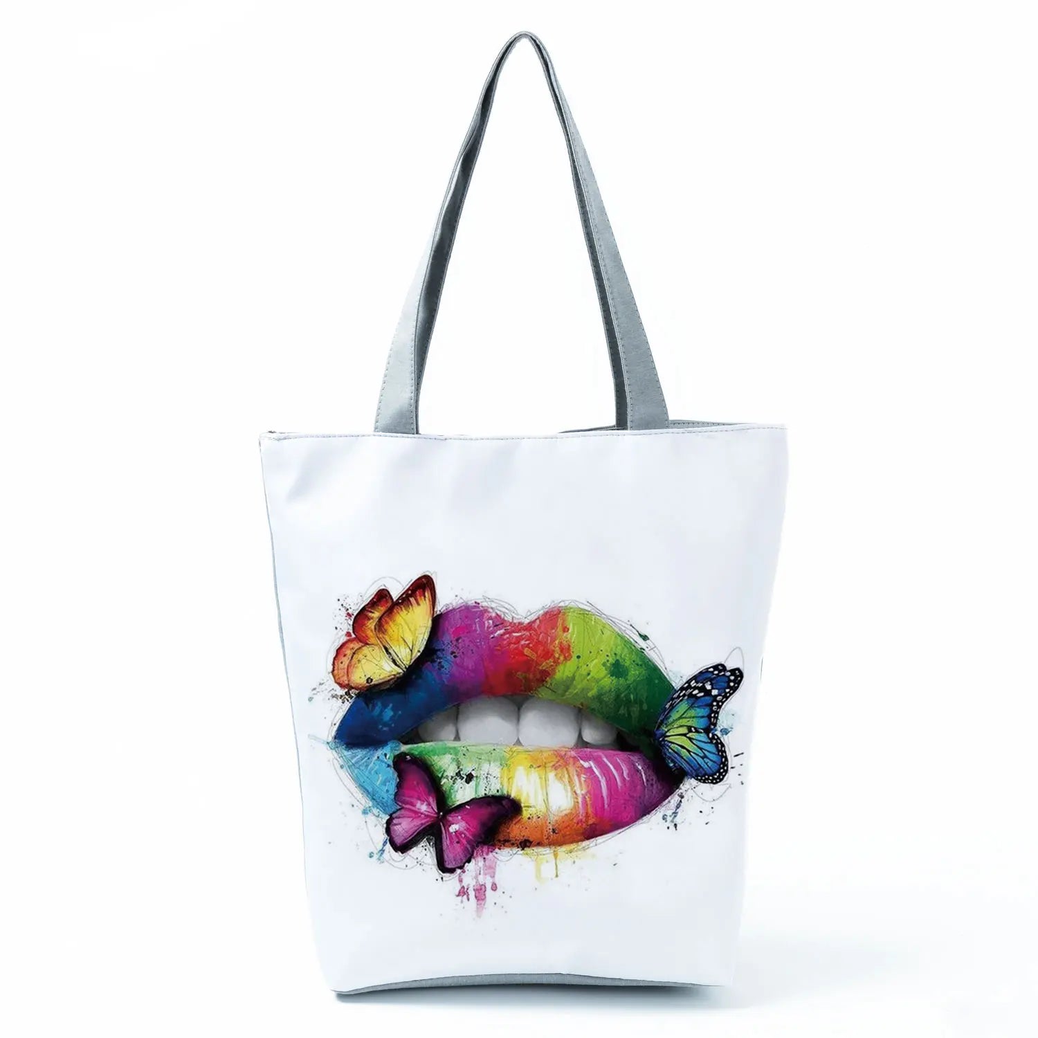 Women's Handbags Butterfly Elegant Print Harajuku Large Capacity Shopping Bag Beautiful Practical Tote Travel Beach Shoulder Bag