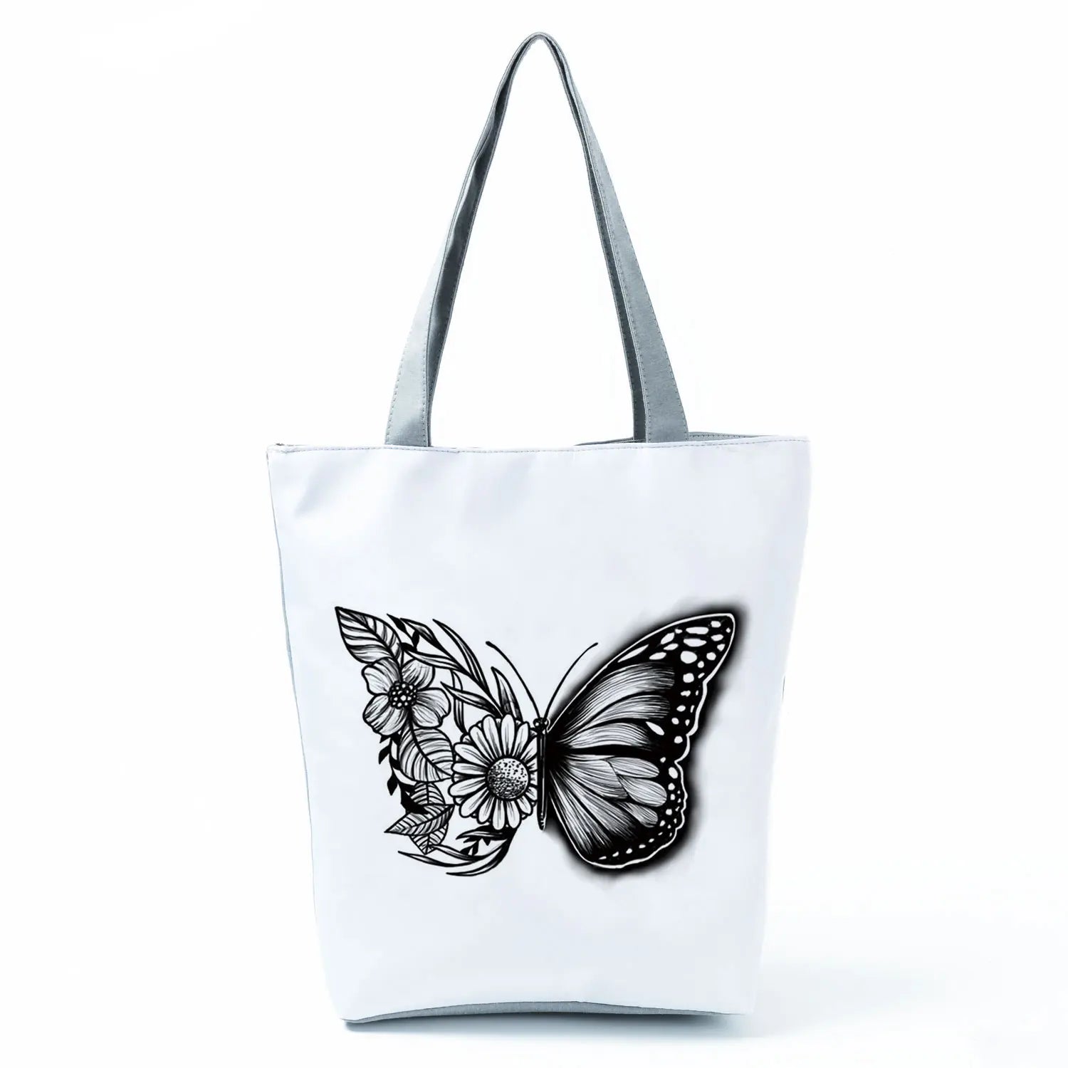 Women's Handbags Butterfly Elegant Print Harajuku Large Capacity Shopping Bag Beautiful Practical Tote Travel Beach Shoulder Bag
