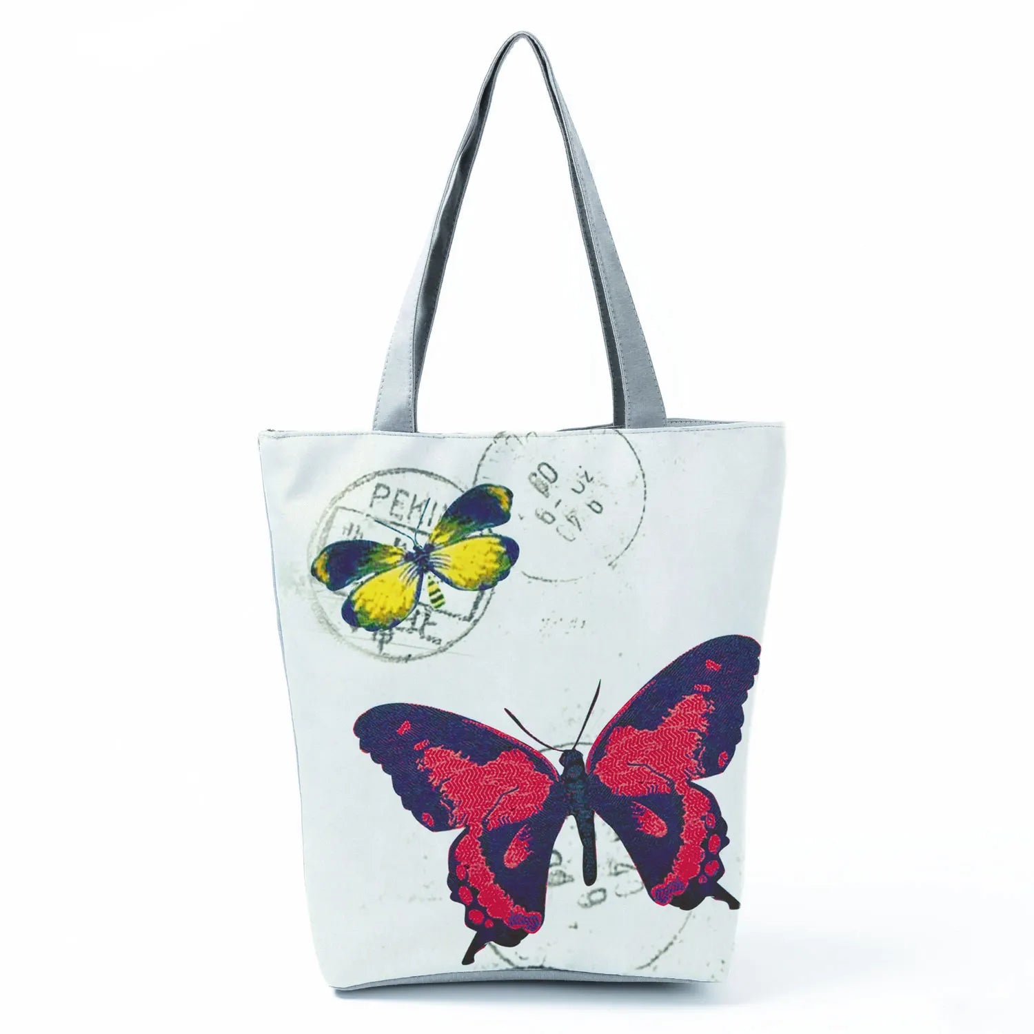 Women's Handbags Butterfly Elegant Print Harajuku Large Capacity Shopping Bag Beautiful Practical Tote Travel Beach Shoulder Bag