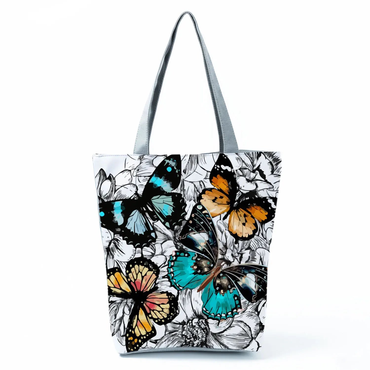 Women's Handbags Butterfly Elegant Print Harajuku Large Capacity Shopping Bag Beautiful Practical Tote Travel Beach Shoulder Bag
