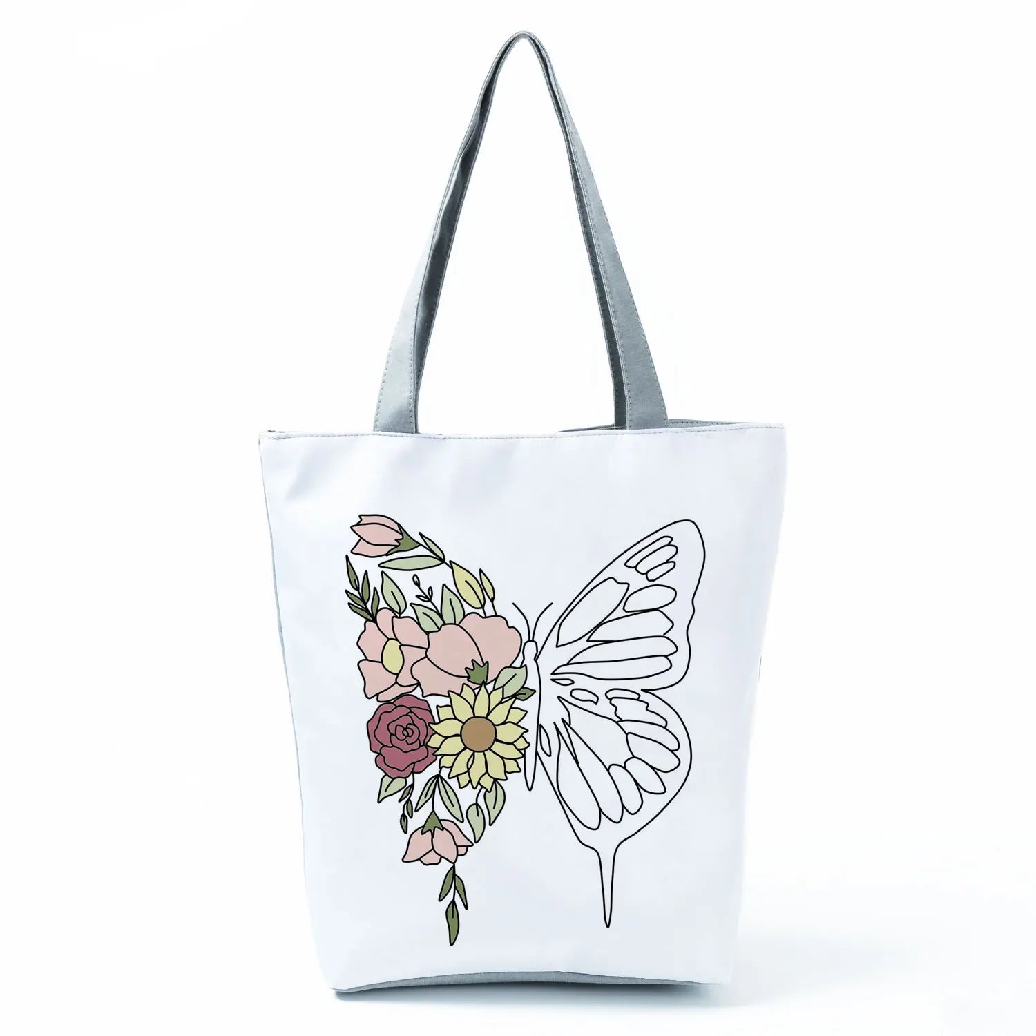 Women's Handbags Butterfly Elegant Print Harajuku Large Capacity Shopping Bag Beautiful Practical Tote Travel Beach Shoulder Bag