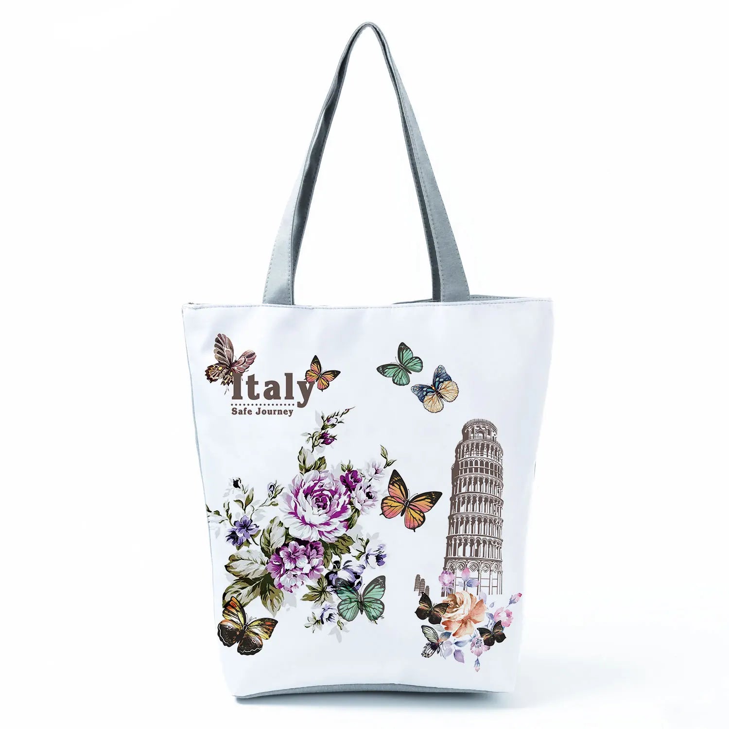 Women's Handbags Butterfly Elegant Print Harajuku Large Capacity Shopping Bag Beautiful Practical Tote Travel Beach Shoulder Bag